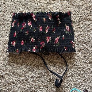 Xhilaration Black Floral Kids Skirt